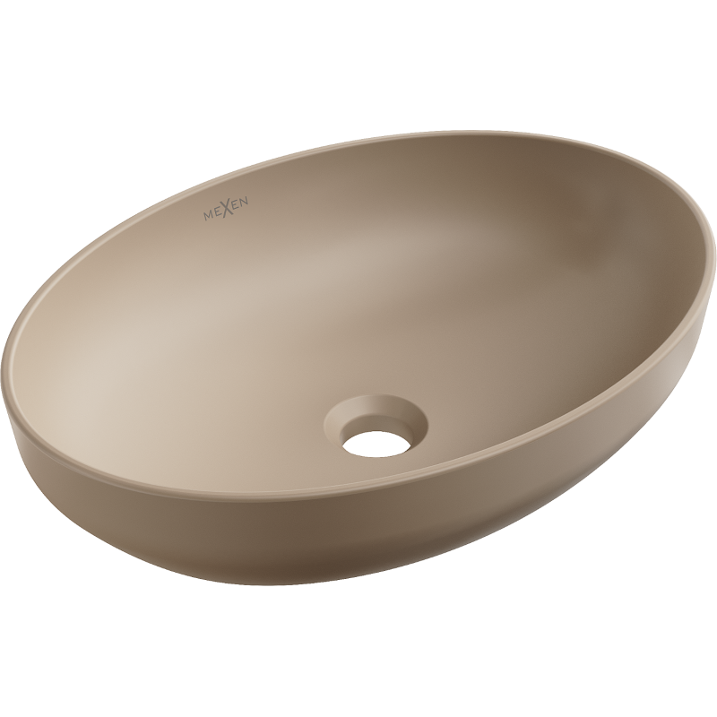 Mexen Cornelia lavabo da appoggio 50 x 37 cm, cappuccino opaco - 21885064