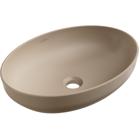 Mexen Cornelia tasoon asennettava pesuallas 50 x 37 cm, cappuccino matta - 21885064