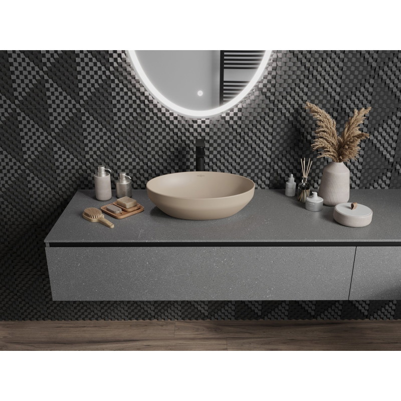 Mexen Cornelia countertop washbasin 50 x 37 cm, matte cappuccino - 21885064