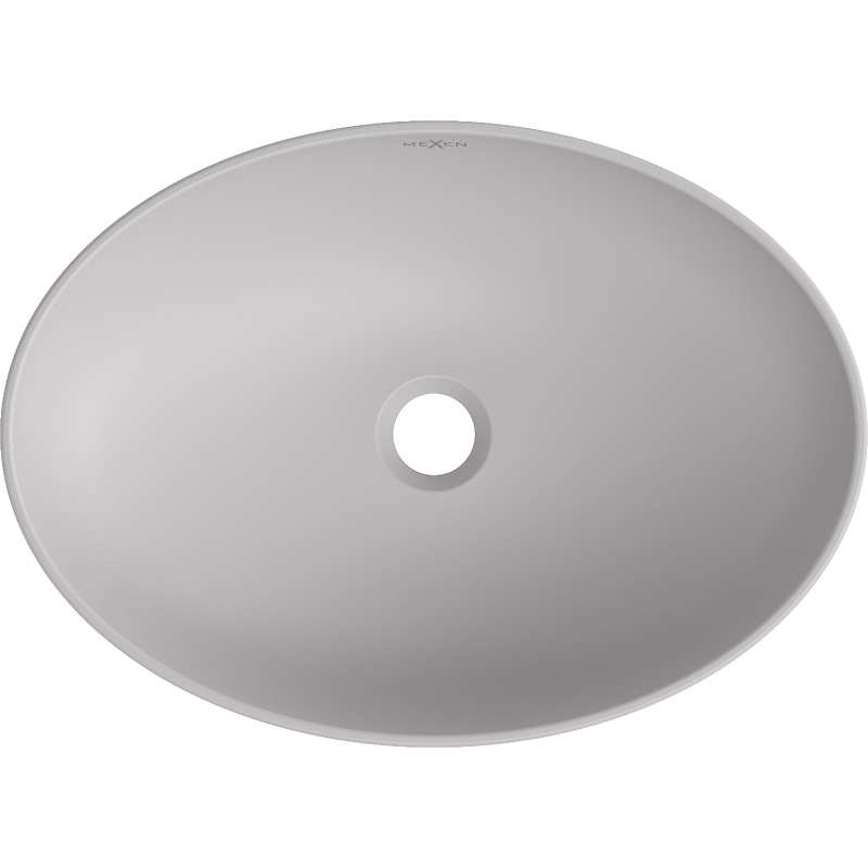 Mexen Cornelia lavabo de sobreponer 50 x 37 cm, gris mate - 21885067