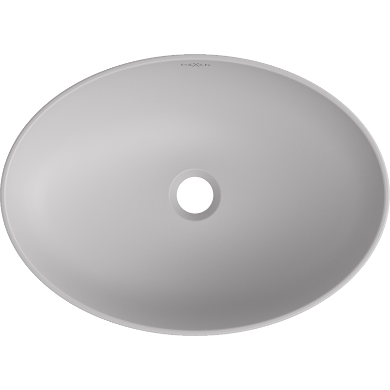 Mexen Cornelia lavabo sobre encimera 50 x 37 cm, gris mate - 21885067