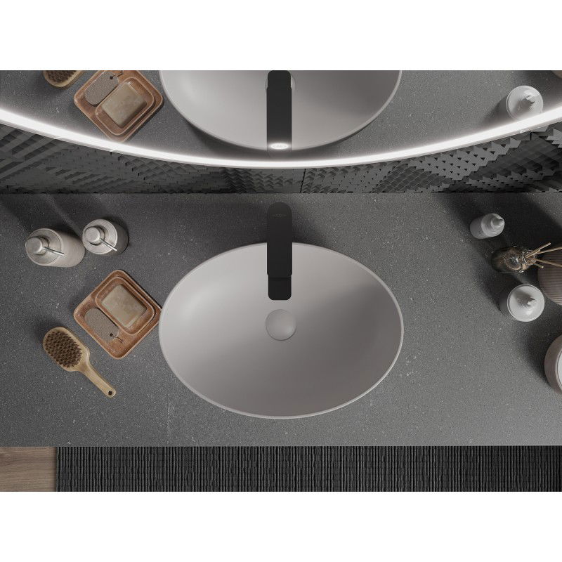 Mexen Cornelia countertop washbasin 50 x 37 cm, matte ash - 21885067