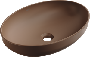 Mexen Cornelia lavabo sobre encimera 50 x 37 cm, marrón mate - 21885068