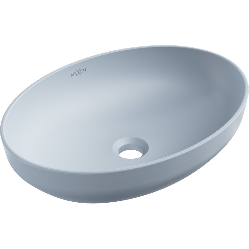 Mexen Cornelia korkean allastason yläpuolelle asennettava pesuallas 50 x 37 cm, harmaa-sininen matta - 21885069