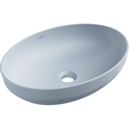 Mexen Cornelia lavabo de encimera 50 x 37 cm, gris-azul mate - 21885069