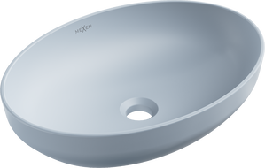 Mexen Cornelia lavabo sobre encimera 50 x 37 cm, gris-azul mate - 21885069