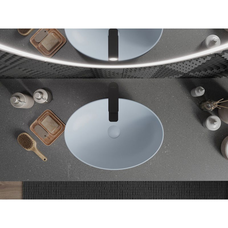 Mexen Cornelia countertop basin 50 x 37 cm, grey-blue matte - 21885069