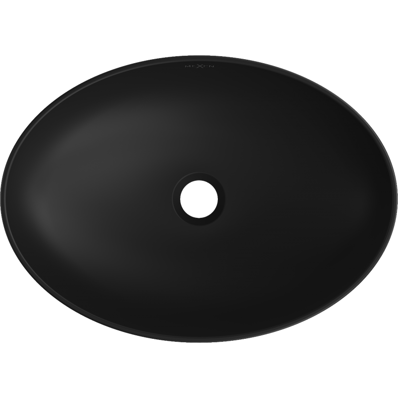 Mexen Cornelia lavabo sobre encimera 50 x 37 cm, negro mate - 21885085