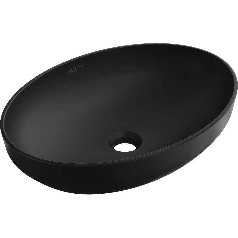 Mexen Cornelia lavabo sobre encimera 50 x 37 cm, negro mate - 21885085