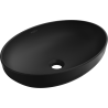 Mexen Cornelia lavabo sobre encimera 50 x 37 cm, negro mate - 21885085