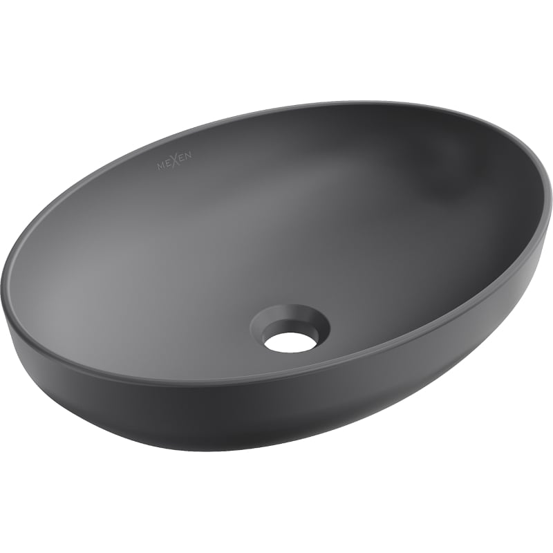 Mexen Cornelia above-counter washbasin 50 x 37 cm, dark gray matte - 21885071