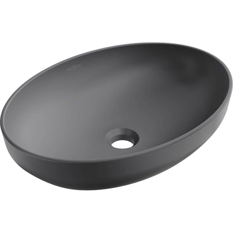 Mexen Cornelia lavabo sur comptoir 50 x 37 cm, gris foncé mat - 21885071