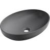 Mexen Cornelia lavabo da appoggio 50 x 37 cm, grigio scuro opaco - 21885071