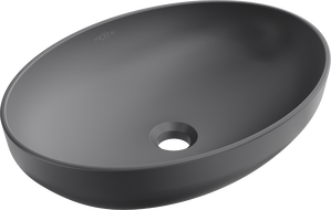 Mexen Cornelia lavabo sobre encimera 50 x 37 cm, gris oscuro mate - 21885071