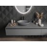 Mexen Cornelia above-counter washbasin 50 x 37 cm, dark gray matte - 21885071