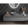 Mexen Cornelia lavabo de encimera 50 x 37 cm, gris oscuro mate - 21885071