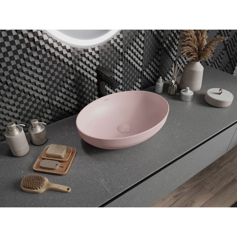 Mexen Cornelia countertop basin 50 x 37 cm, pink matte - 21885044