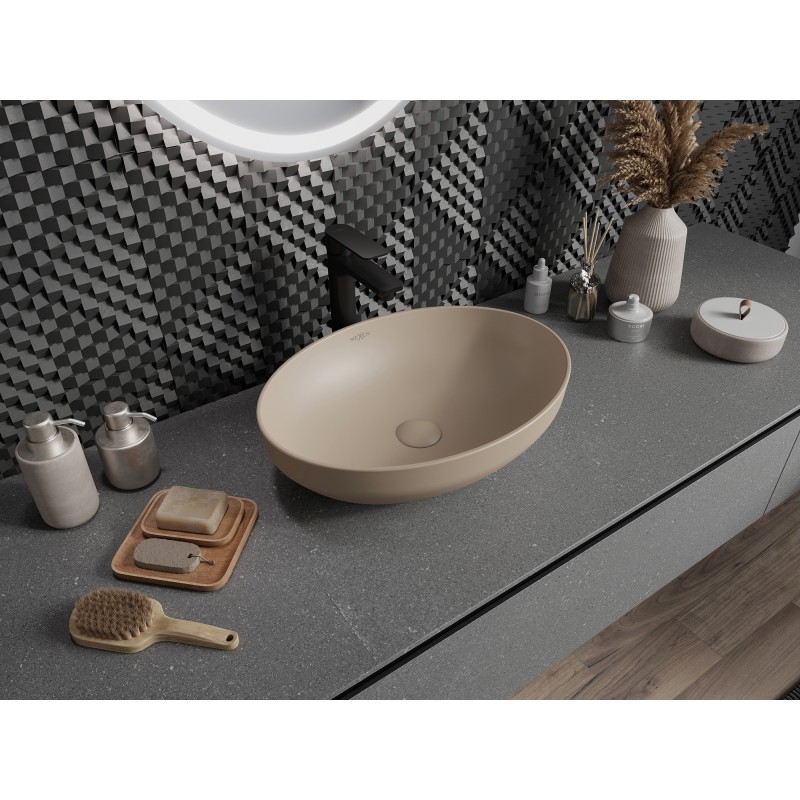 Mexen Cornelia opbouwwasbak 50 x 37 cm, cappuccino mat - 21885064