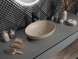 Mexen Cornelia lavabo à poser 50 x 37 cm, cappuccino mat - 21885064