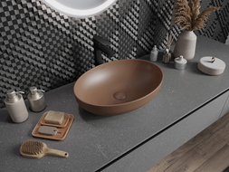 Mexen Cornelia tason päällinen pesuallas 50 x 37 cm, mattapronssi - 21885068