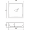 Mexen Goya lavabo à poser 35 x 35 cm, blanc - 22183500