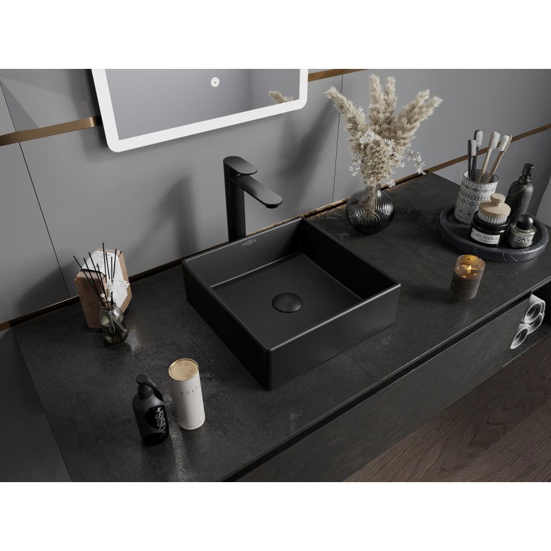 Mexen Goya countertop washbasin 35 x 35 cm, matte black - 22183585