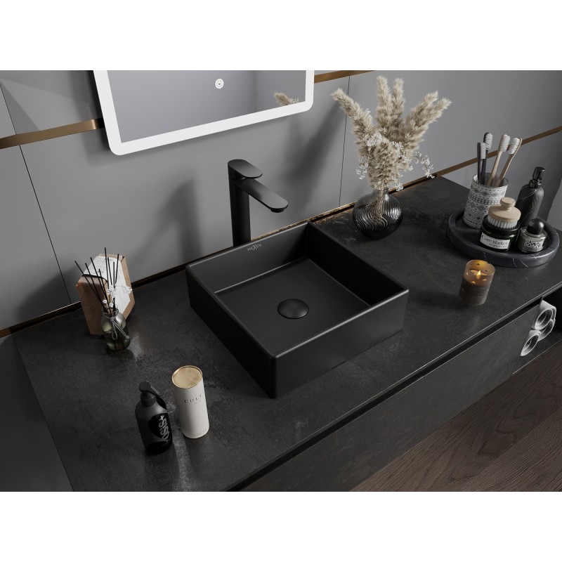 Mexen Goya opbouwwastafel 35 x 35 cm, zwart mat - 22183585