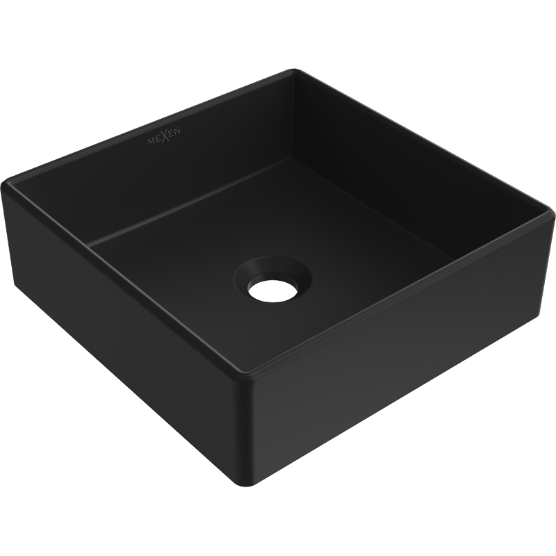 Mexen Goya lavabo sobre encimera 35 x 35 cm, negro mate - 22183585