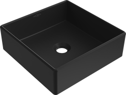 Mexen Goya lavabo sobre encimera 35 x 35 cm, negro mate - 22183585