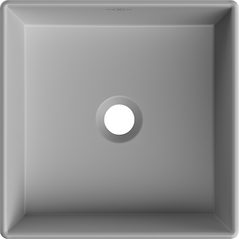 Mexen Goya lavabo de encimera 35 x 35 cm, gris claro mate - 22183561