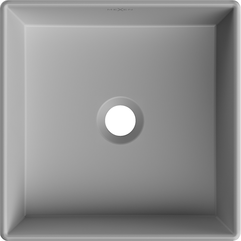 Mexen Goya lavabo sobre encimera 35 x 35 cm, gris claro mate - 22183561