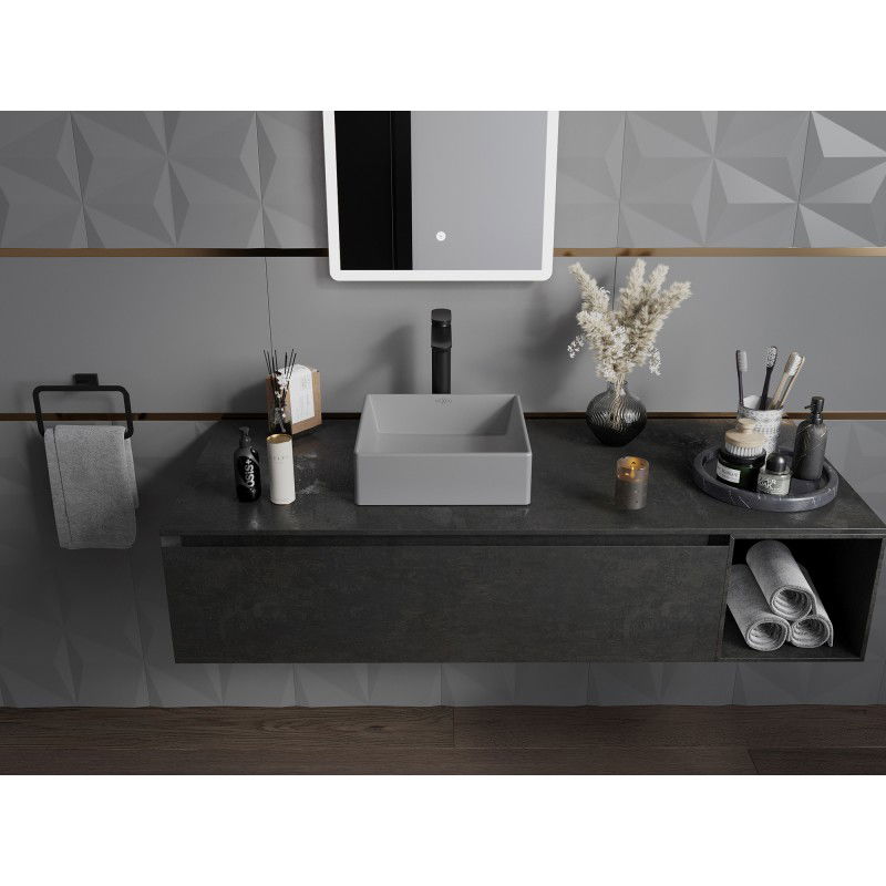 Mexen Goya lavabo sobre encimera 35 x 35 cm, gris claro mate - 22183561