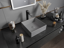 Mexen Goya lavabo de comptoir 35 x 35 cm, gris clair mat - 22183561