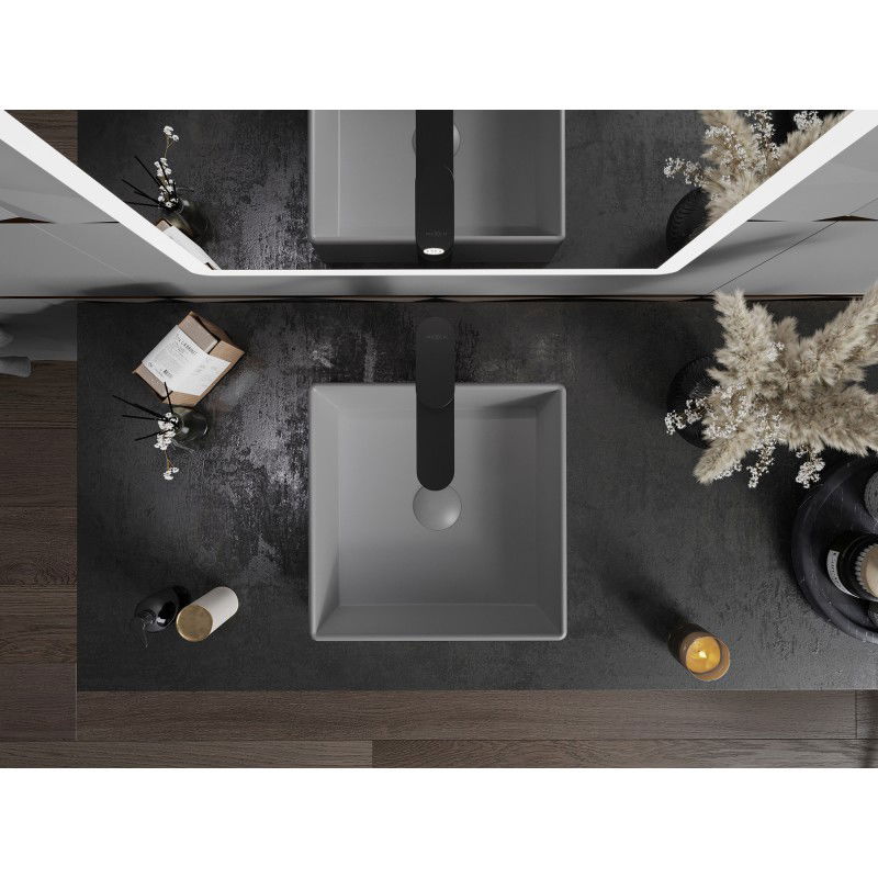 Mexen Goya lavabo da appoggio 35 x 35 cm, grigio chiaro opaco - 22183561