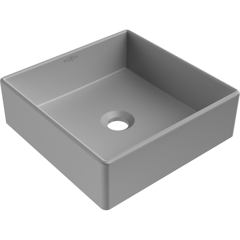 Mexen Goya Aufsatzwaschbecken 35 x 35 cm, hellgrau matt - 22183561