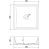 Mexen Goya opzetwastafel 35 x 35 cm, lichtgrijs mat - 22183561