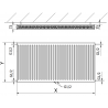 Mexen CC21 plaadiradiaator 900 x 1600 mm, alumine keskmine ühendus, 2842 W, antratsiit - W6C21-090-160-66