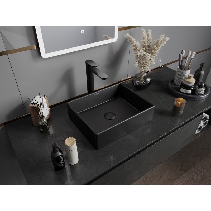 Mexen Goya opbouwwastafel 40 x 32 cm, zwart mat - 22184085