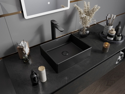 Mexen Goya lavabo sobre encimera 40 x 32 cm, negro mate - 22184085