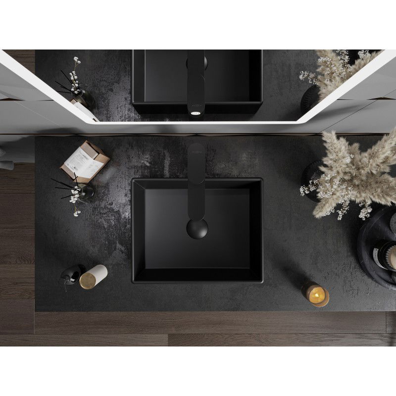 Mexen Goya lavatório de bancada 40 x 32 cm, preto mate - 22184085