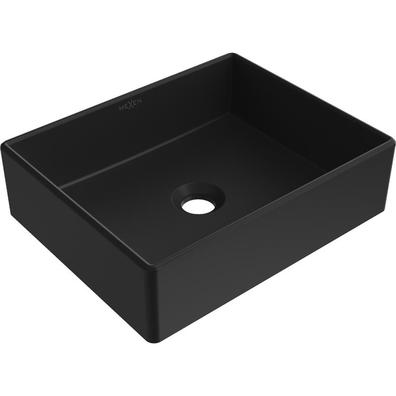 Mexen Goya pöytätason yläpuolinen pesuallas 40 x 32 cm, musta matta - 22184085