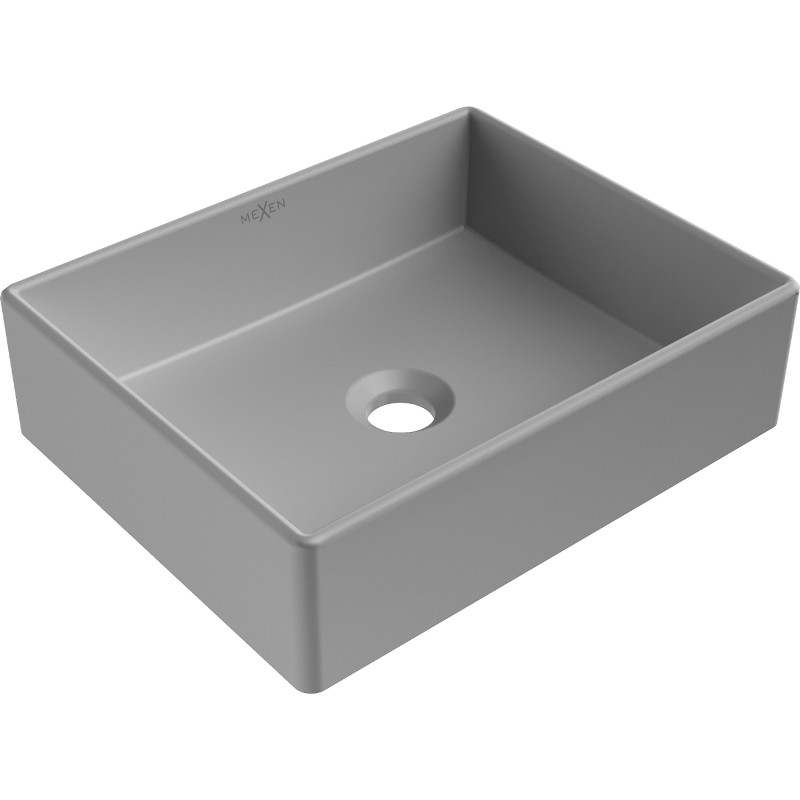 Mexen Goya lavabo sur plan 40 x 32 cm, gris clair mat - 22184061