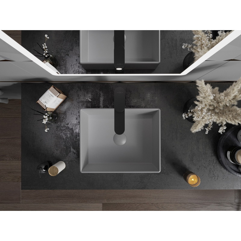 Mexen Goya lavabo sur plan 40 x 32 cm, gris clair mat - 22184061