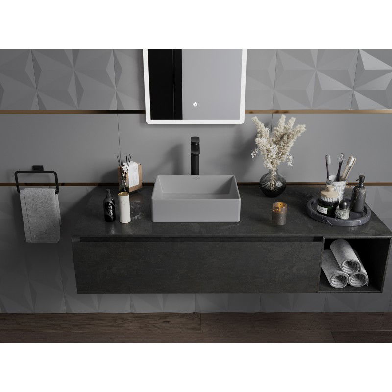 Mexen Goya lavabo sobre encimera 40 x 32 cm, gris claro mate - 22184061