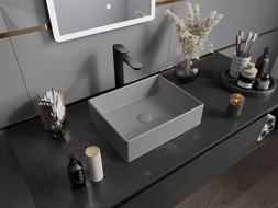 Mexen Goya lavabo sobre encimera 40 x 32 cm, gris claro mate - 22184061