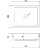 Mexen Goya lavabo à poser 40 x 32 cm, gris clair mat - 22184061