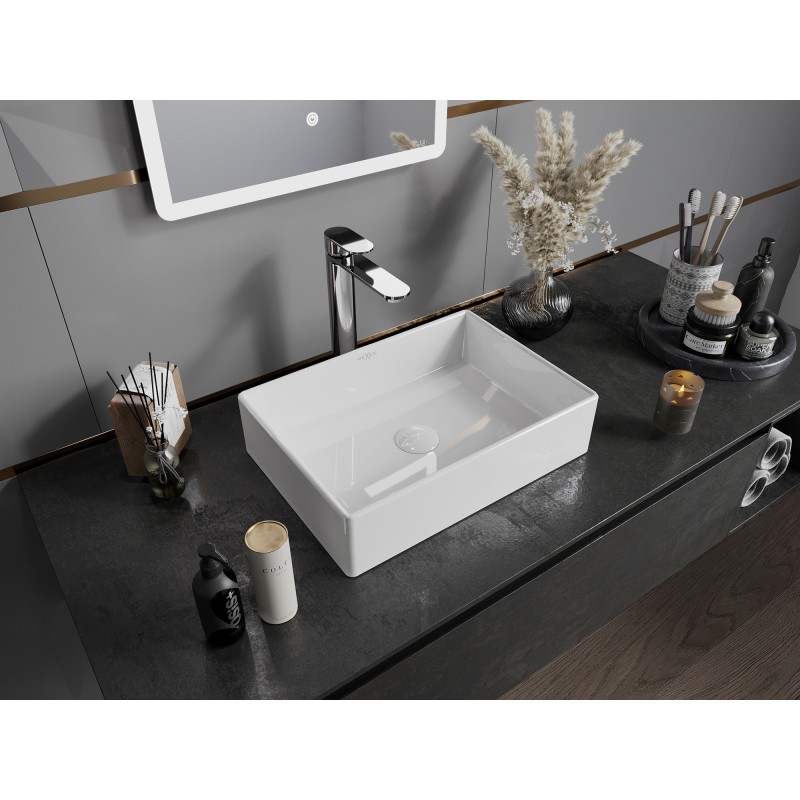 Mexen Goya lavabo de sobreencimera 45 x 32 cm, blanco - 22184500
