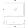 Mexen Goya lavabo à poser 45 x 32 cm, blanc - 22184500