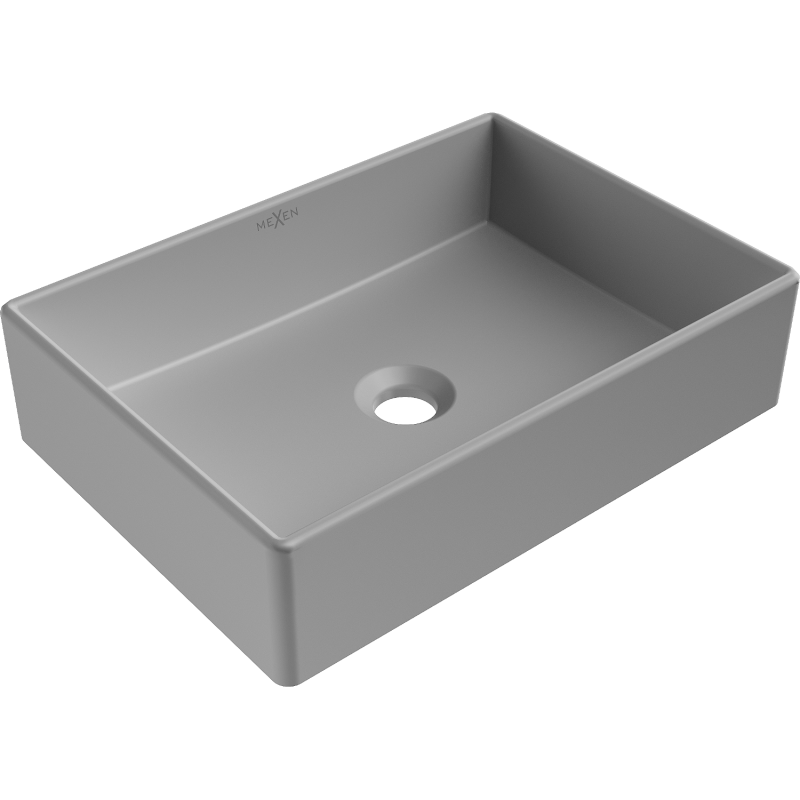 Mexen Goya lavabo sobre encimera 45 x 32 cm, gris claro mate - 22184561