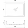 Mexen Goya lavabo à poser 45 x 32 cm, gris clair mat - 22184561